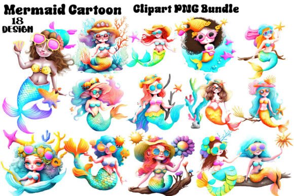 Download Vintage Mermaid Cartoon - Vintage mermaid Collection