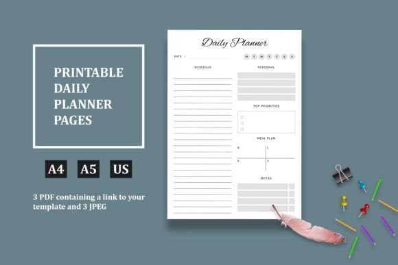 Download Editable Daily Planner Sheet Vol.7 - Editable daily planner Collection
