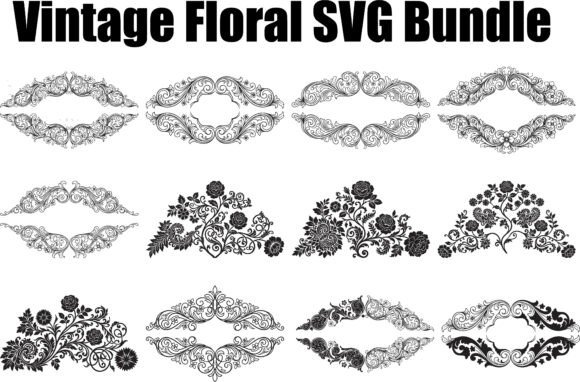 Download Vintage Floral Frame SVG Bundle - Premium Resources