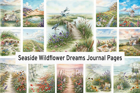 Download Seaside Wildflower Dreams Junk Journals - Premium Bundle